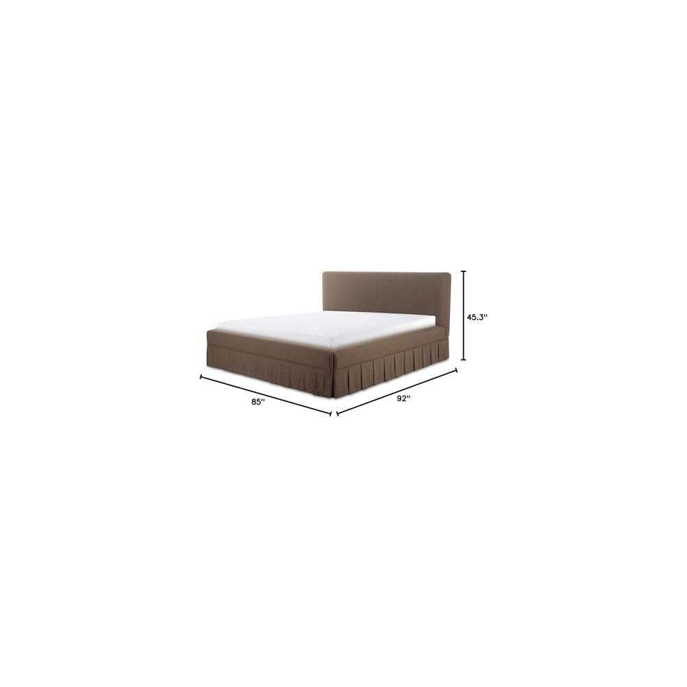 Moe's Home Collection Maren King Bed Brown Fabric Beds