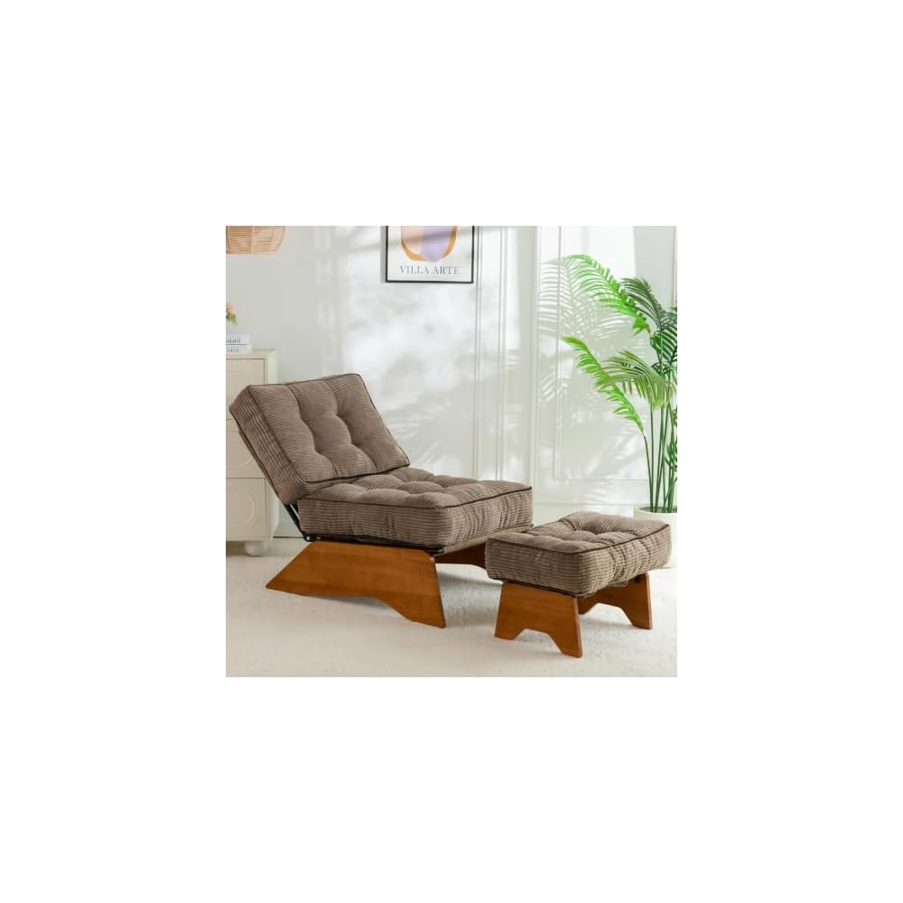 MAXYOYO Accent Chair with Ottoman, Lounge Chair with Adjustable Backrest