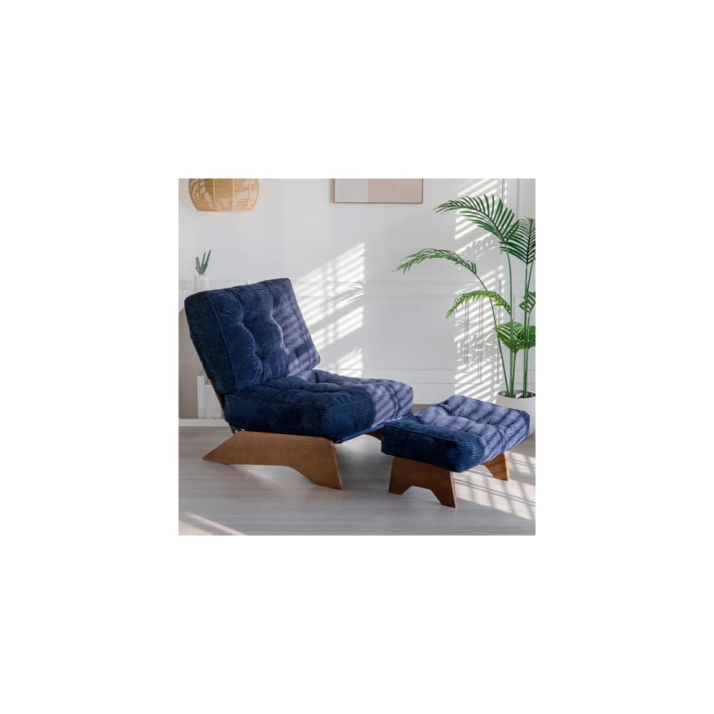 MAXYOYO Accent Chair with Ottoman, Lounge Chair with Adjustable Backrest