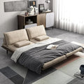 homary 79" Pull Out Sofa Bed, Linen Convertible Sleeper Sofa, Khaki